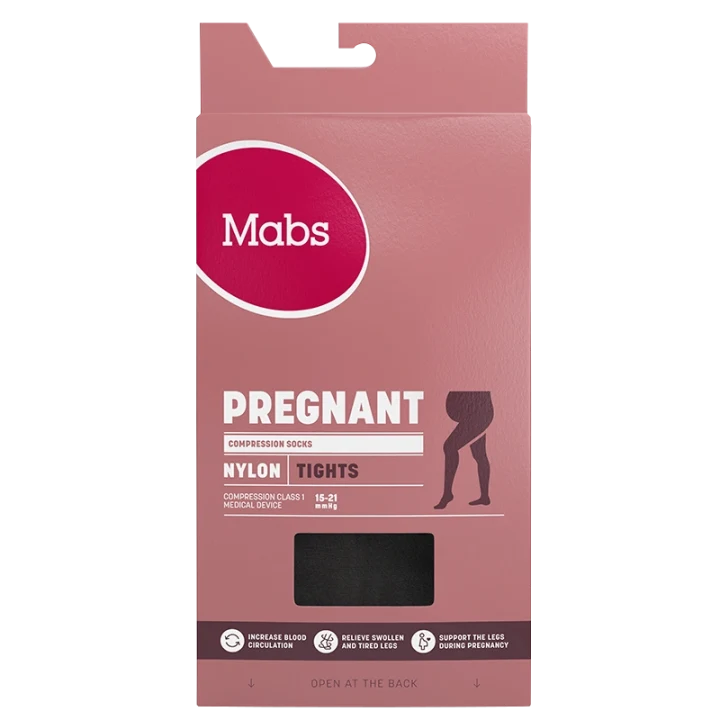Mabs Nylon Tights Black Pregnant 1 par XL Mabs