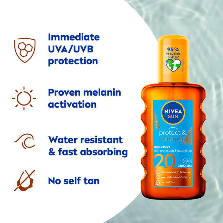Nivea Sun Protect & Bronze Oil Spray SPF20 200 ml Nivea