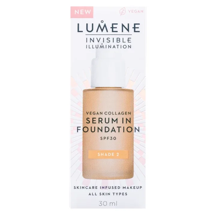 Lumene Invisible Illumination Vegan Collagen Serum in Foundation SPF30 30 ml 2 Lumene