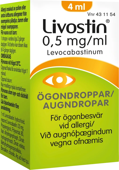 Livostin ögondroppar 0,5 mg/ml 4 ml Livostin