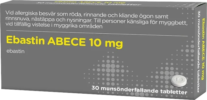 Ebastin ABECE munsönderfallande tablett 10 mg 30 st ABECE