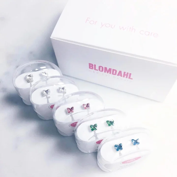 Blomdahl Örhängen Brilliance Heart Hollow Light Rose 10 mm Blomdahl