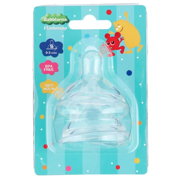Babblarna Flasknapp 0-3 månader Small 2-pack Babblarna