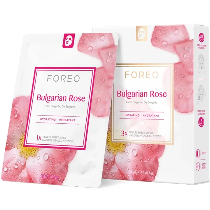 FOREO Farm To Face Bulgarian Rose Sheet Mask 3 st Foreo