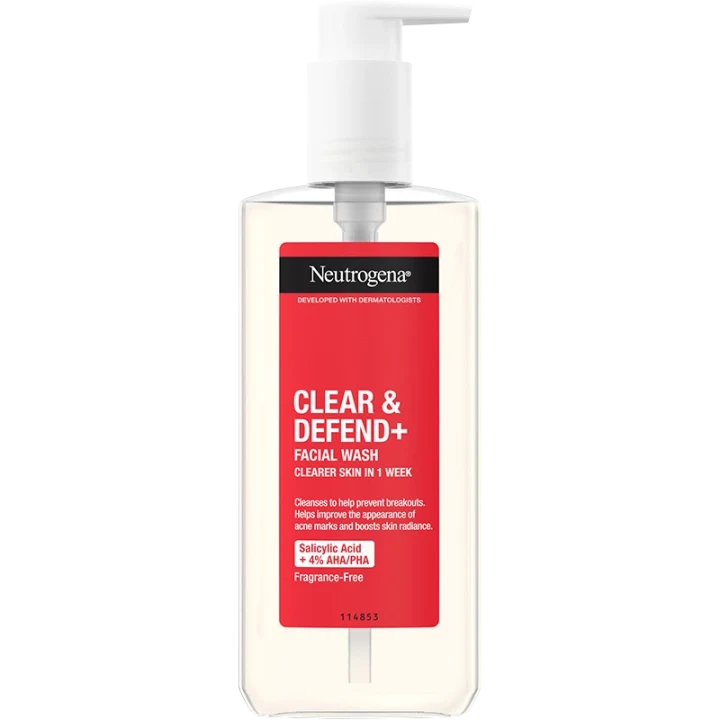 Neutrogena Clear & Defend+ Facial Wash 200ml Neutrogena