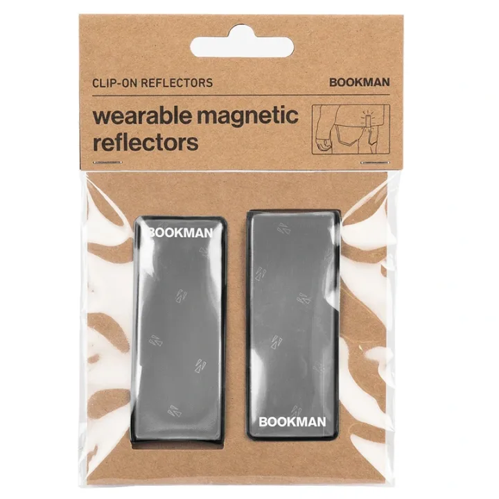Bookman Clip-On Reflectors Black 2-pack Bookman