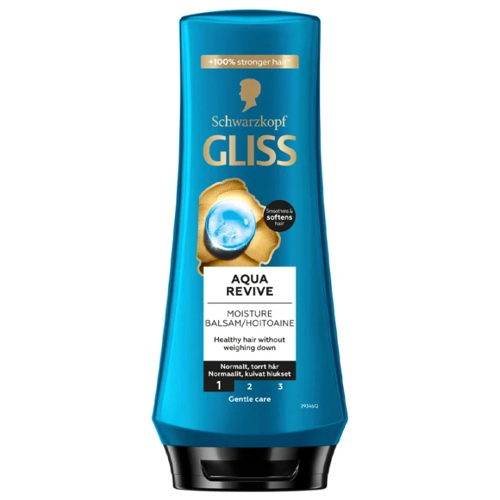 Schwarzkopf Gliss Aqua Revive Moisture Conditioner for Dry Hair to Normal Hair 200 ml Schwarzkopf