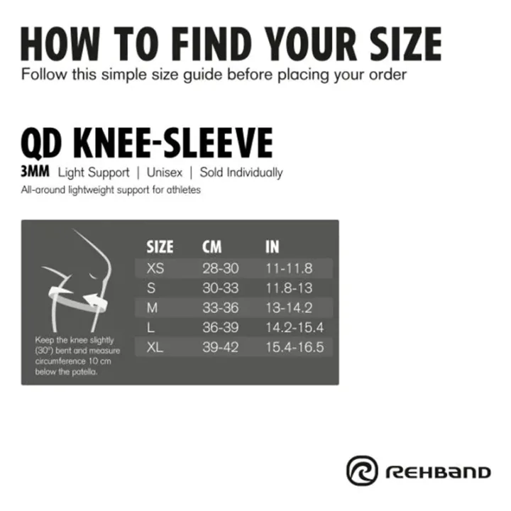 Rehband QD Knee-Sleeve 3 mm Blue M Rehband