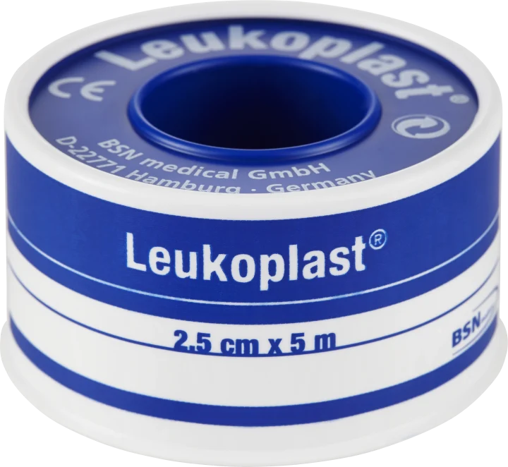 Leukoplast 2,5 cm x 5 m vattenfast vit Leukoplast
