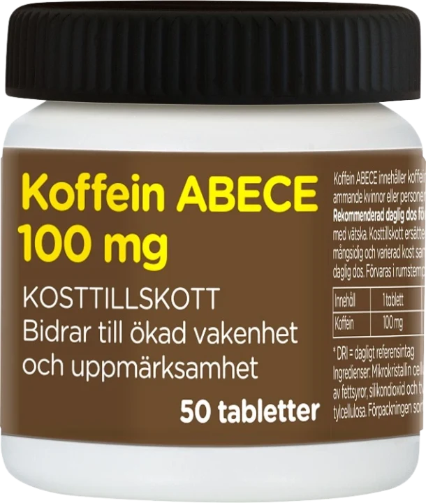 ABECE Koffein 100 mg tablett 50 st ABECE