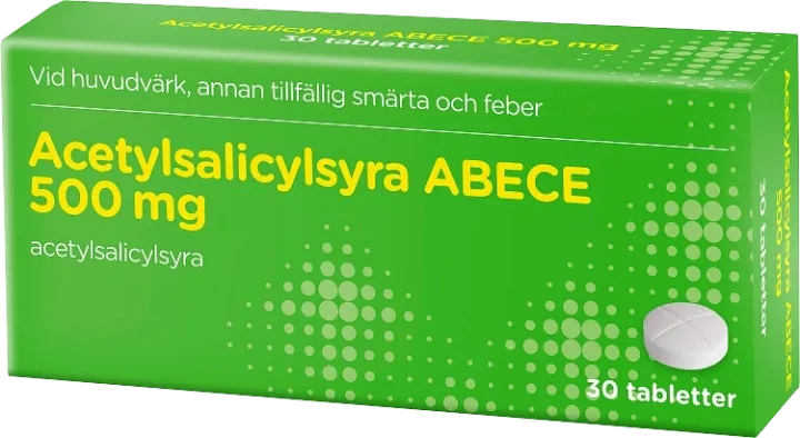Acetylsalicylsyra ABECE 500 mg 30 tabletter ABECE