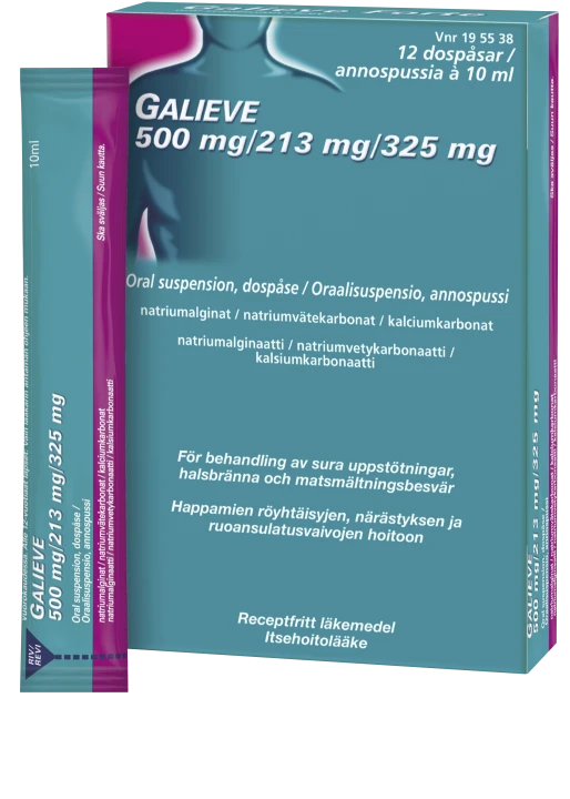 Galieve Oral suspension i dospåse 500mg/213mg/325mg Dospåse, 12st Galieve