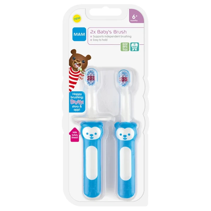 MAM Baby's Brush Blue 2-pack Mam