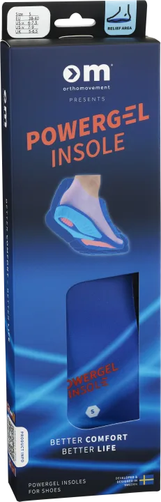 Ortho Movement Powergel Insole 38-40 Ortho Movement