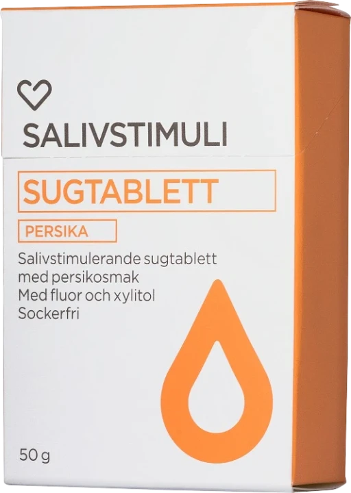 Hjärtats salivstimulerande sugtablett persika 50 g Hjärtats