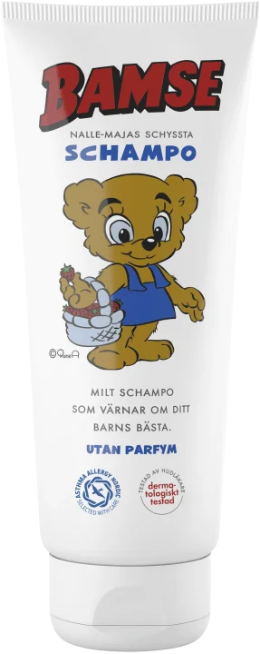 Bamse Nalle Majas Schyssta Schampoo Oparfymerad 200 ml Bamse