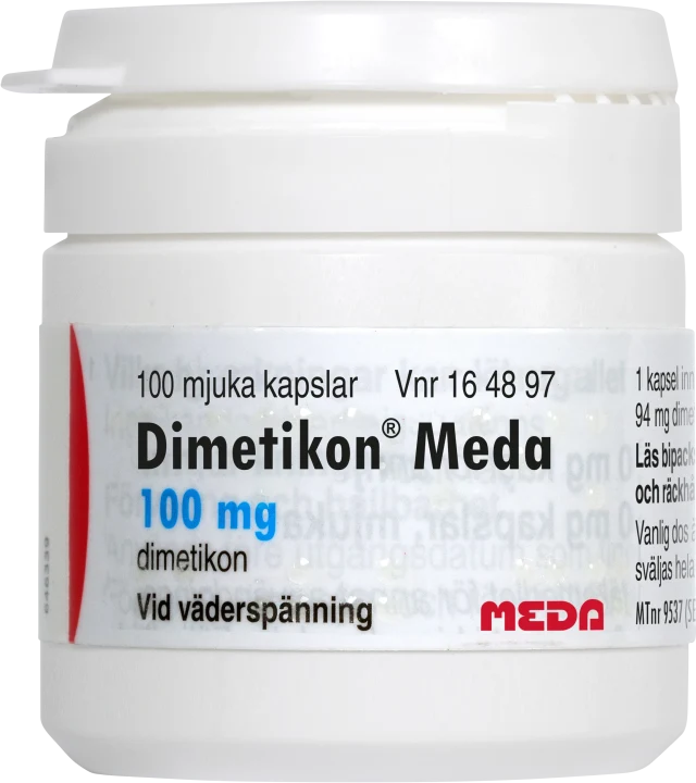 Dimetikon Meda mjuk kapsel 100 mg 100 st Dimetikon meda