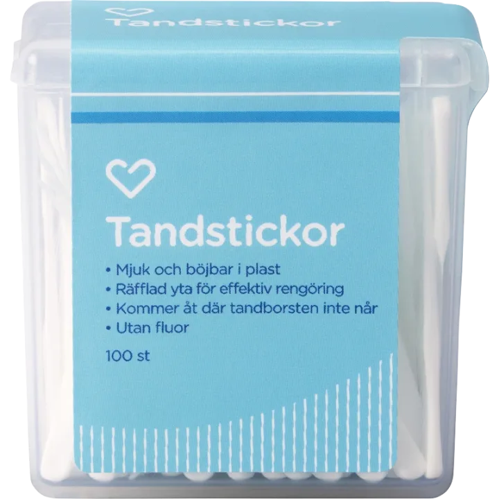Hjärtats Tandstickor Plast 100 st Hjärtats