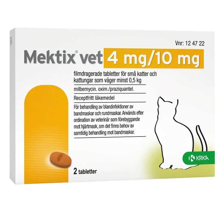 Mektix vet Filmdragerad tablett 4mg/10mg Blister, 2tabletter Mektix