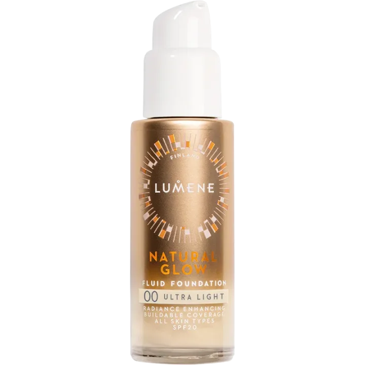 Lumene Natural Glow Fluid Foundation SPF 20, 30 ml 00 Ultra Light Lumene