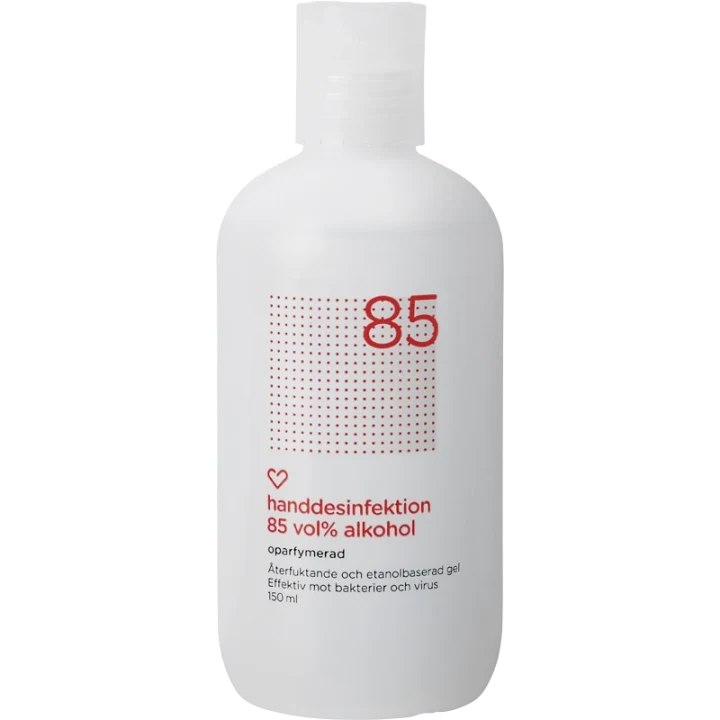 Hjärtats handdesinfektion 85% Oparfymerad 150 ml Hjärtats