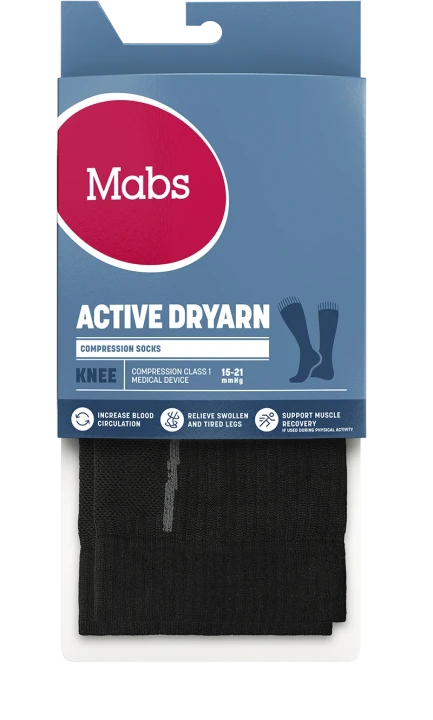 Mabs Comp Active Dryarn Knee Black M Mabs