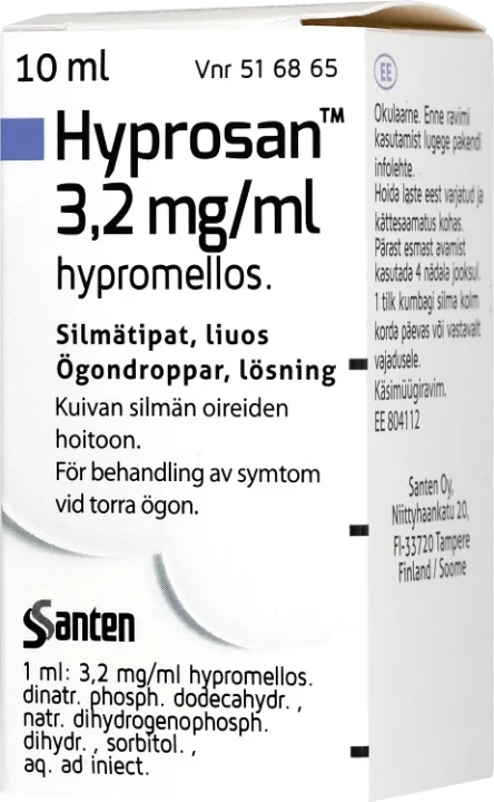 Hyprosan ögondroppar lösning 3,2 mg/ml 10 ml Hyprosan