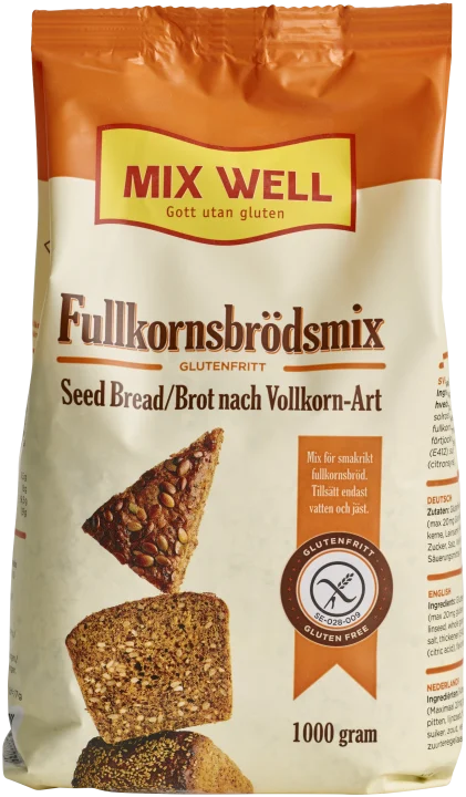 MixWell Fullkornsbrödmix Glutenfri 1000 g MixWell