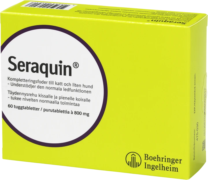 Seraquin tuggtablett för hund och katt 800 mg 60 st Seraquin