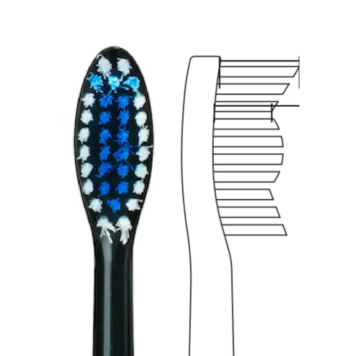 Beconfident Sonic Regular Tandborsthuvud Svart 4-pack Beconfident