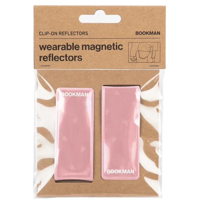 Bookman Clip-On Reflectors Pink 2-pack Bookman