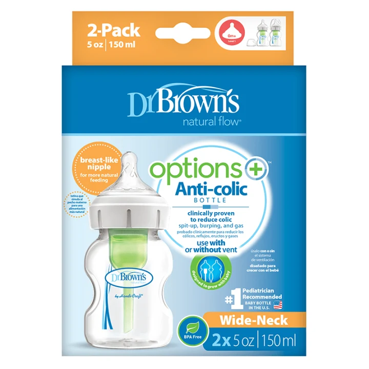 Dr Brown's 150 ml WideNeck Options+ Bottle 2-pack Dr Browns