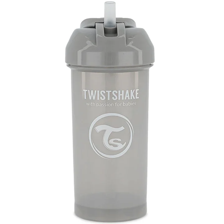 Twistshake Straw Cup 360 ml 6+ mån Pastell Grå Twistshake