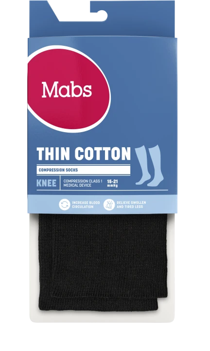 Mabs Thin Cotton Knee Black 1 par M Mabs