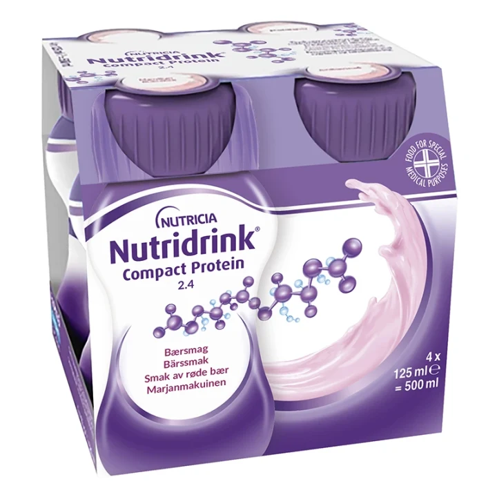 Nutridrink Compact Protein Röda Bär 4x125 ml Nutridrink