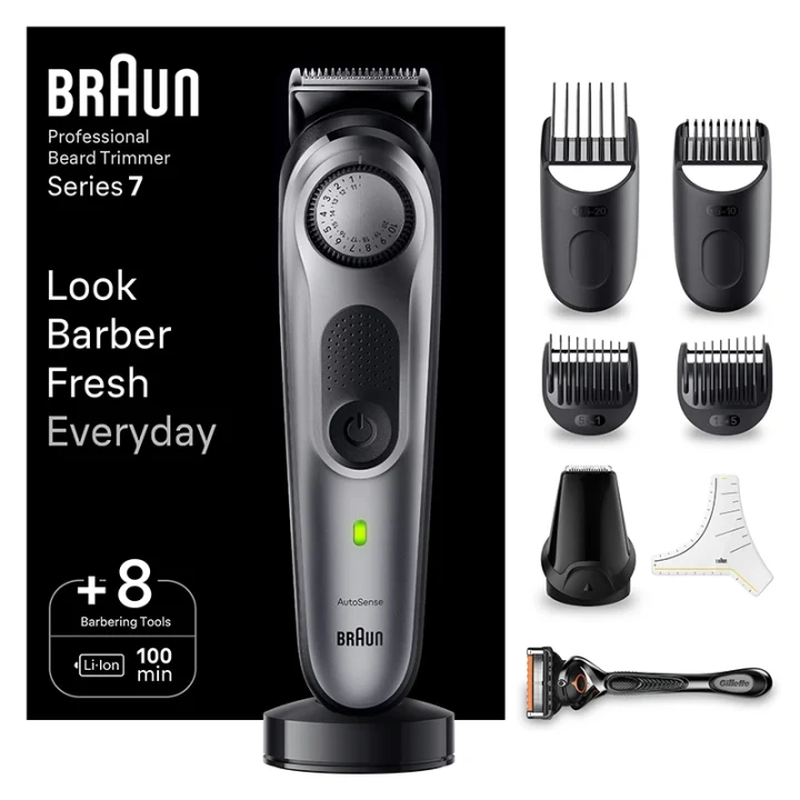Braun Skäggtrimmer BT7420 Svart/Grå Braun