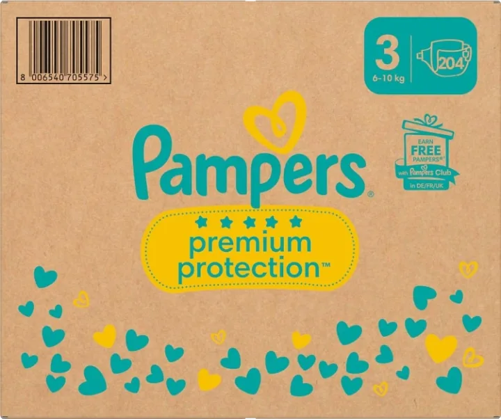 Pampers Premium Protection S3 6-10kg 204st Pampers