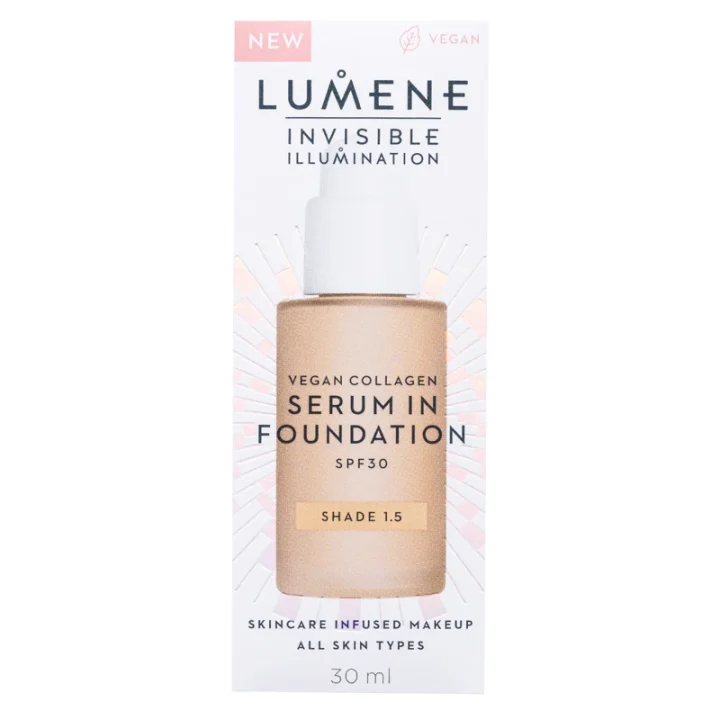 Lumene Invisible Illumination Vegan Collagen Serum in Foundation SPF30 30 ml 1.5 Lumene