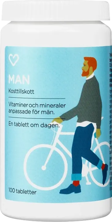 Hjärtats Multivitamin Man 100 st Hjärtats