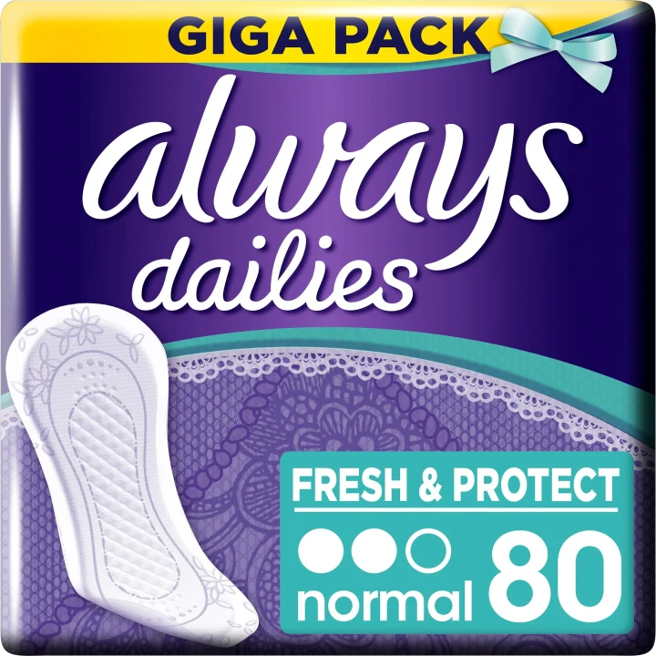 Always Dailies Fresh & Protect Trosskydd 80 st Always
