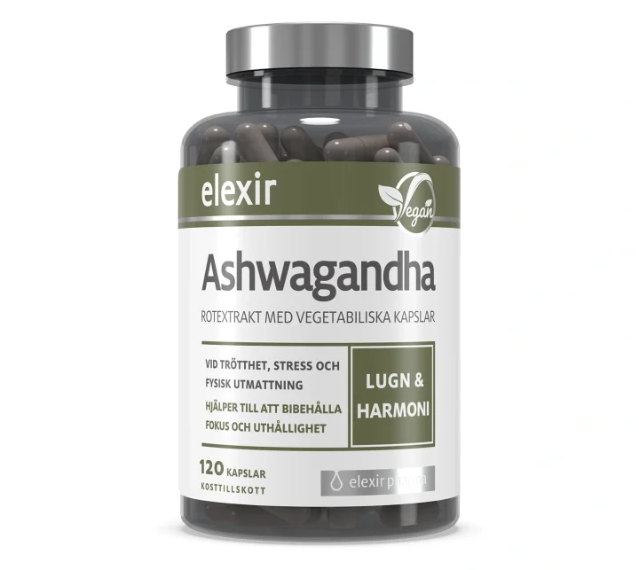 Elexir Ashwagandha 120 vegetabiliska kapslar Elexir Pharma
