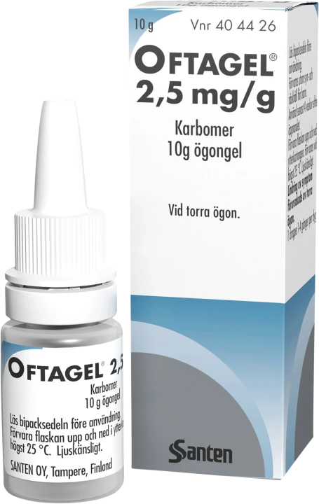 Oftagel ögongel 2,5 mg/g 10 g Oftagel