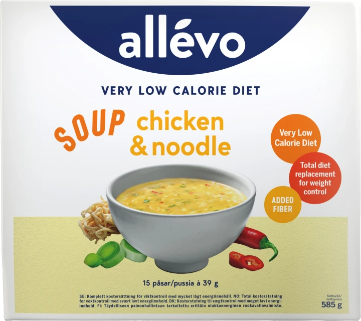 Allévo VLCD Soup Chicken & Noodle 15 portioner Allévo