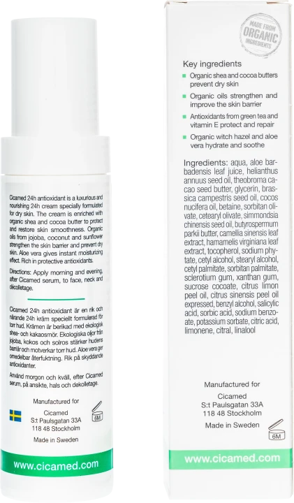Cicamed Organic Science 24h Antioxidant 50 ml Cicamed