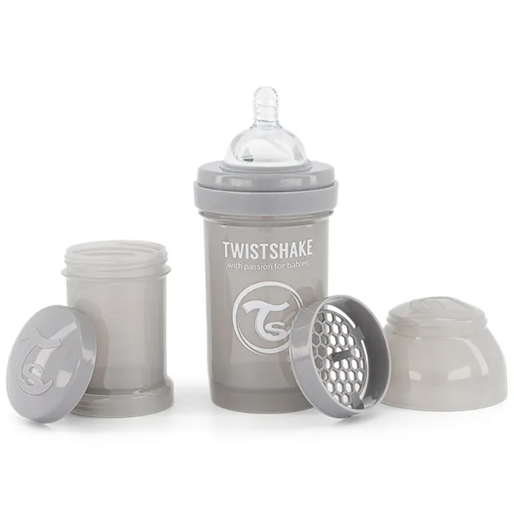 Twistshake Anti-Colic nappflaska 180 ml Pastell Grå Twistshake