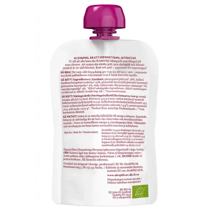 Alex & Phil Vår Hallongröt 100 g Alex & Phil