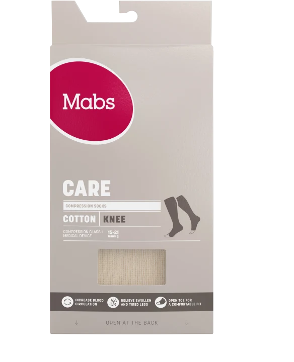 Mabs Care Knee Natur 1 par 6 Grå Mabs
