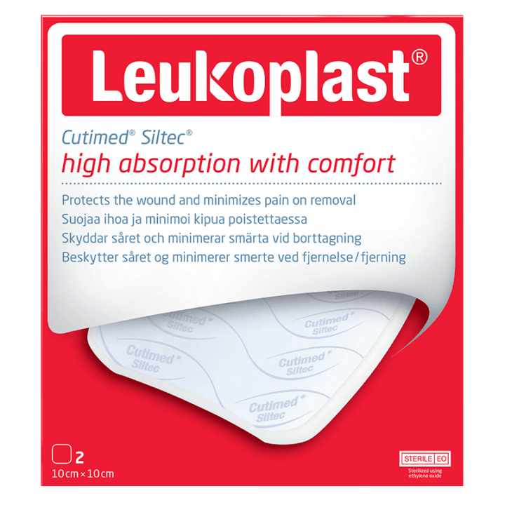 Leukoplast Cutimed Siltec 10x10 cm 2 st Leukoplast