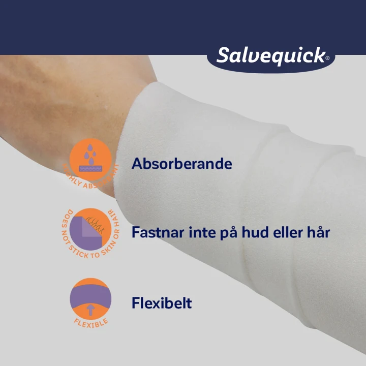 Salvequick MED Foam Bandage 8 cm x 1 m Salvequick