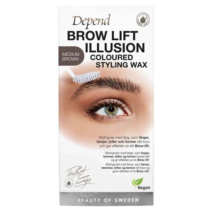Depend Perfect Eye Brow Illusion Wax  Medium Brown Depend